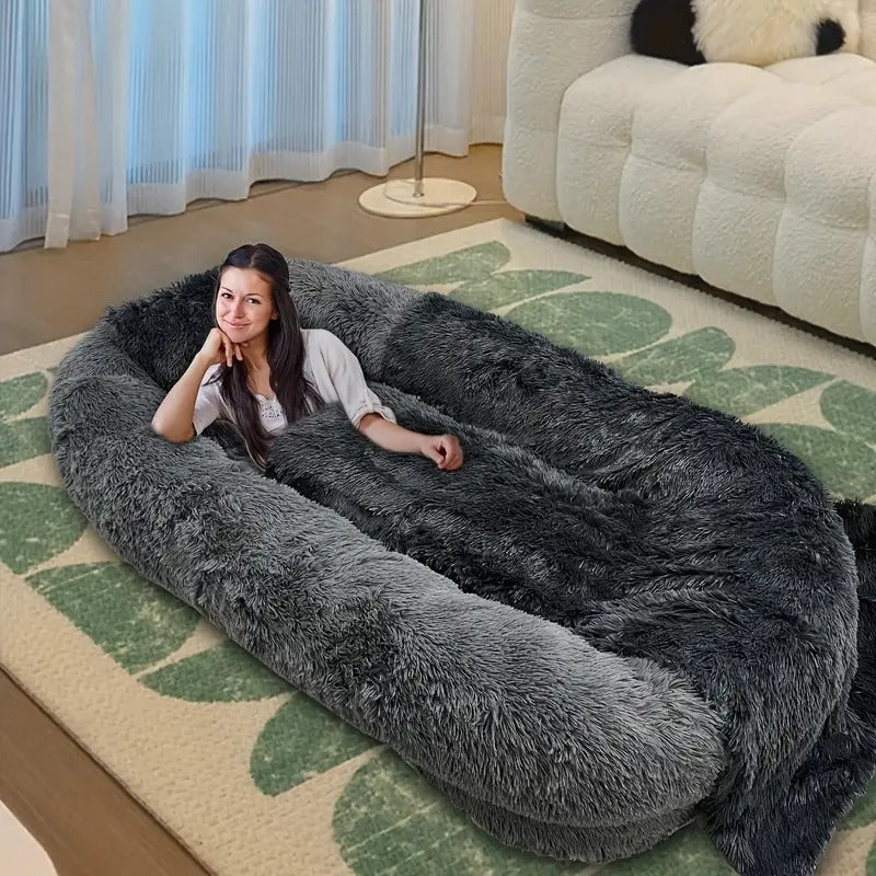 Human Dog Bed with Blanket